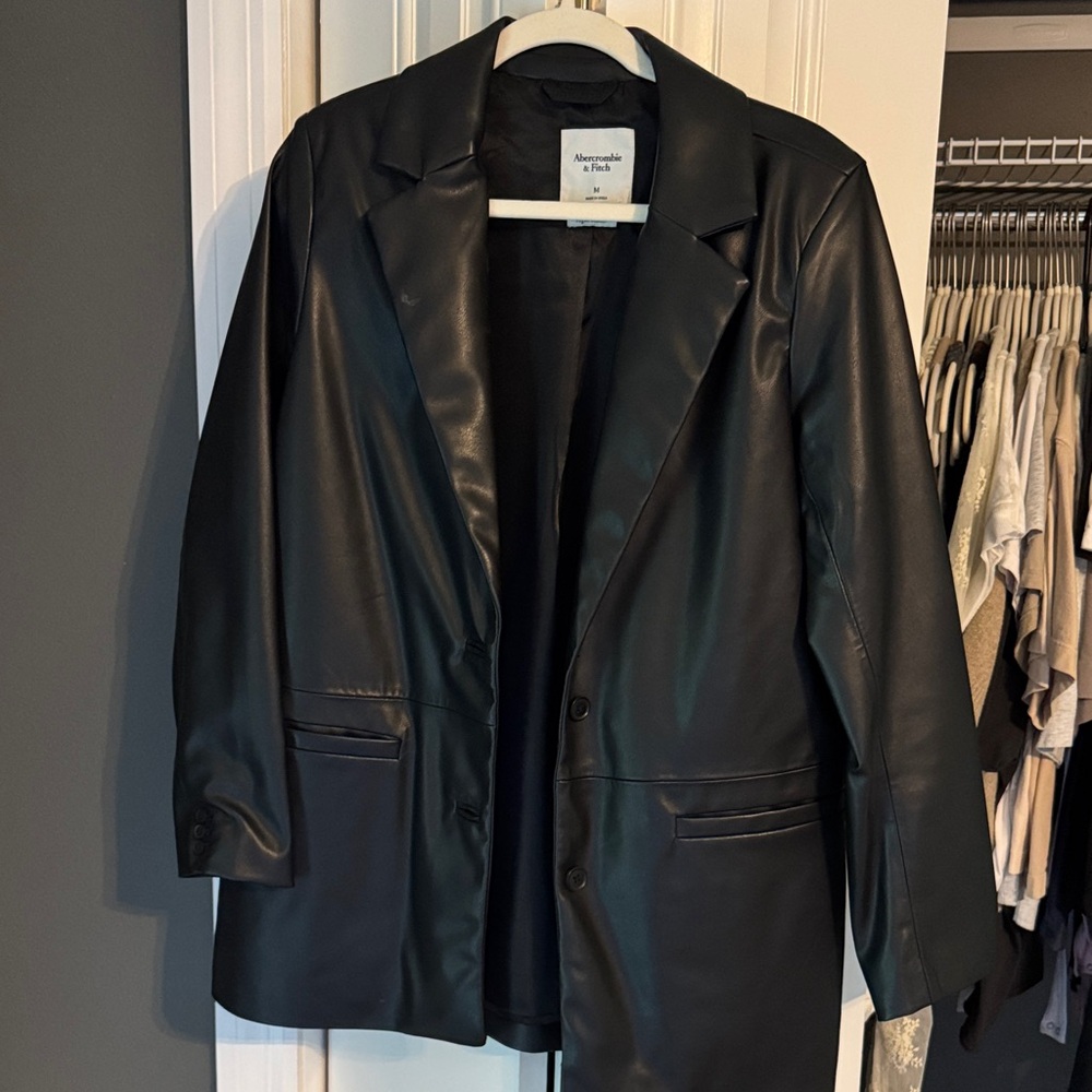 Abercrombie and Fitch Vegan Leather Blazer